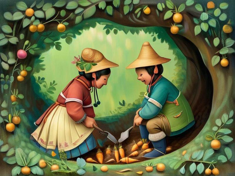 二人世界拔萝卜生猴子在生活的乐趣中奇迹精